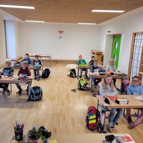 SchülerInnen in der neuen Klasse 